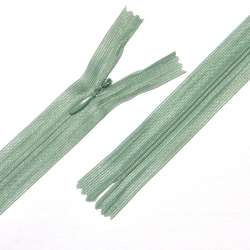 Блискавка потайна М-24 Тип-3 нероз'ємна нейлон малахітово-сіра