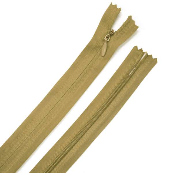 Блискавка потайна М-24 Тип-3 нероз'ємна бавовна гірчична оптом