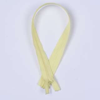 Молния потайная М-40 Тип-3 неразъемная х/б желтая бледная оптом