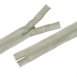 Блискавка потайна М-40 Тип-3 нероз'ємна нейлон сіро-оливкова світла