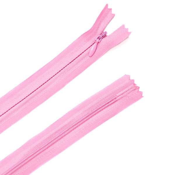 Блискавка потайна М-50 Тип-3 нероз'ємна бавовна рожева світла оптом