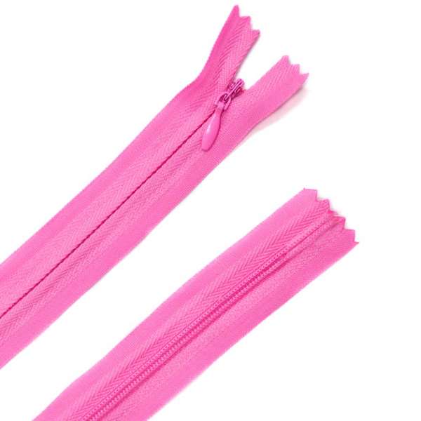 Молния потайная М-50 Тип-3 неразъемная х/б розовая яркая оптом