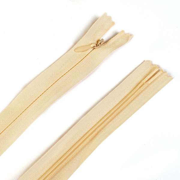 Молния потайная М-50 Тип-3 неразъемная х/б бежевая темная оптом