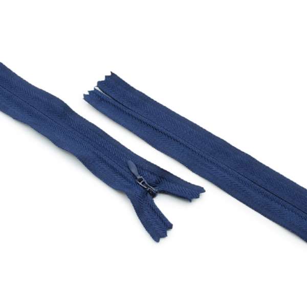 Блискавка потайна М-50 Тип-3 нероз'ємна бавовна синя темна оптом