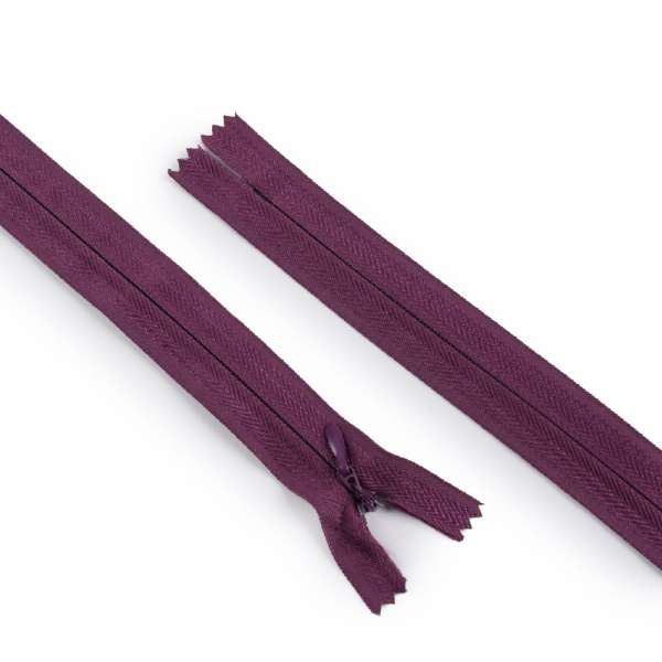 Блискавка потайна М-50 Тип-3 нероз'ємна бавовна сливова оптом