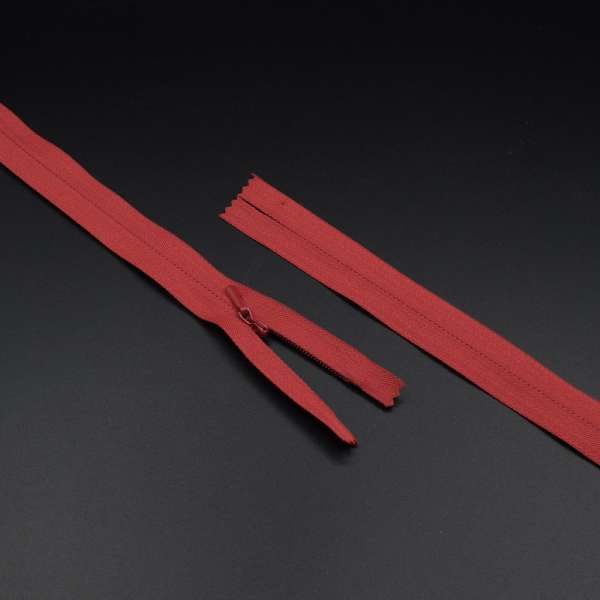 Молния потайная М-40 Тип-3 неразъемная х/б красная оптом