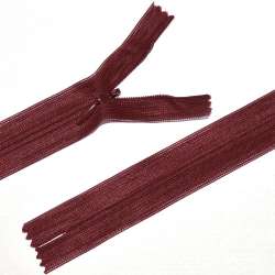 Молния потайная М-60 Тип-3 неразъемная нейлон бордовая