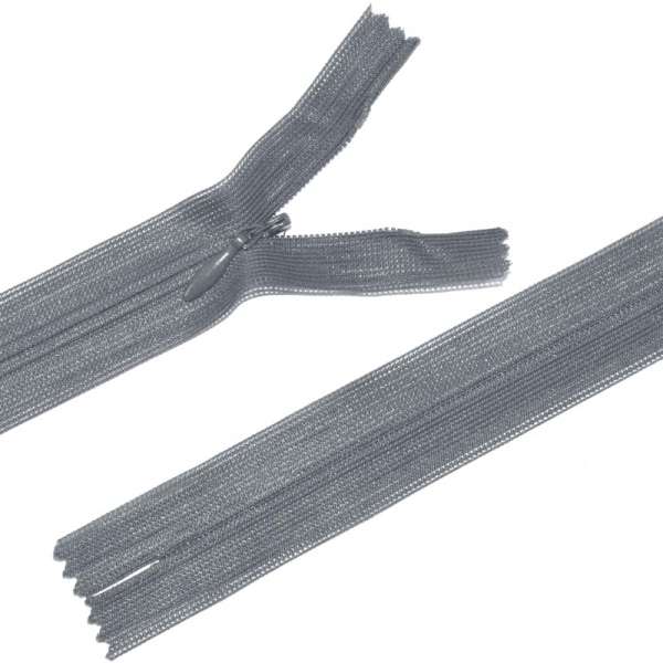 Молния потайная М-60 Тип-3 неразъемная нейлон серая оптом