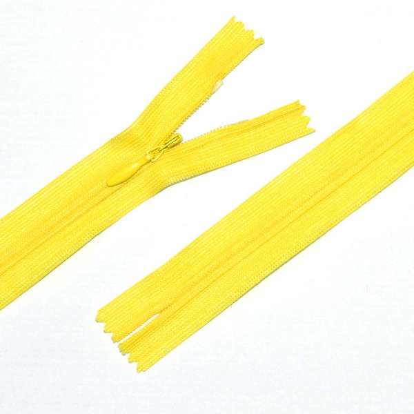 Блискавка потайна М-60 Тип-3 нероз'ємна нейлон жовта яскрава оптом