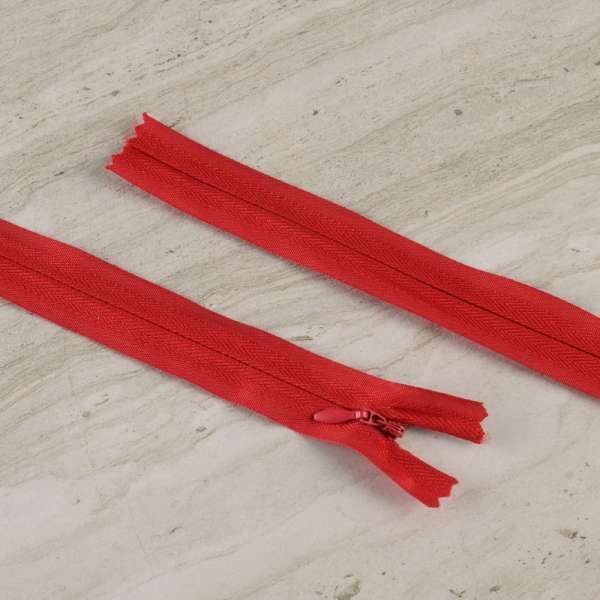 Молния потайная М-17 Тип-3 неразъемная х/б красная оптом