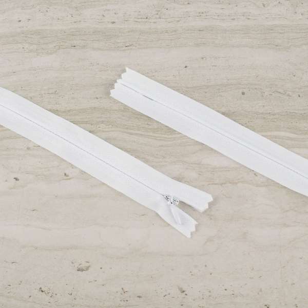 Молния потайная М-20 Тип-3 неразъемная х/б белая оптом