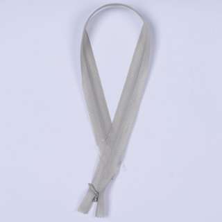 Молния потайная М-50 Тип-3 неразъемная нейлон серая светлая оптом