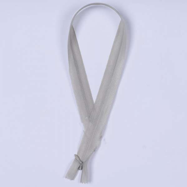 Молния потайная М-50 Тип-3 неразъемная нейлон серая светлая оптом