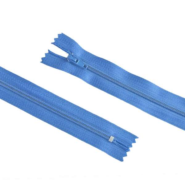 Молния спиральная М-20 Тип-3 неразъемная х/б сине-голубая оптом