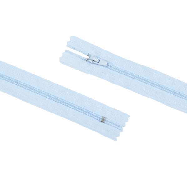 Молния спиральная М-20 Тип-3 неразъемная х/б голубая бледная оптом