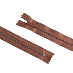 Блискавка спіральна М-20 Тип-3 нероз'ємна бавовна коричнево-бордова