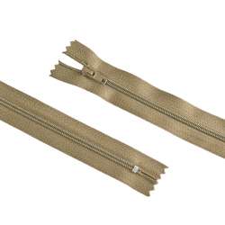 Блискавка спіральна М-20 Тип-3 нероз'ємна бавовна коричнева з хакі