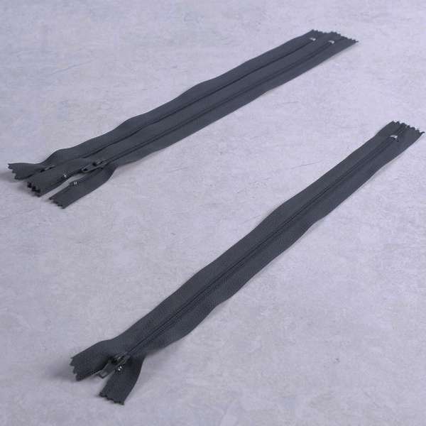 Молния спиральная М-20 Тип-3 неразъемная х/б синяя с графитом оптом