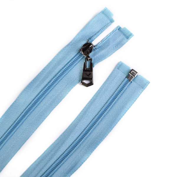 Блискавка спіральна М-70 Тип-5 роз'ємна бавовна блакитна світла оптом