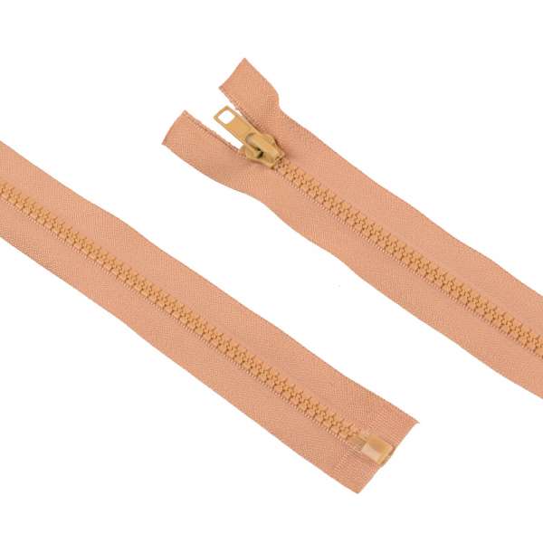 Молния тракторная М-45 Т-5 1 бегунок разъемная бежево-розовая оптом