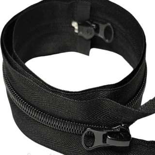 Молния спиральная М-85 №8 разъемная 2 бегунка черная оптом