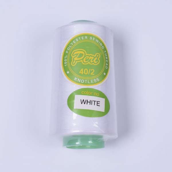 Нитки Пери 4000 ярдов №40/2 бобина белые оптом