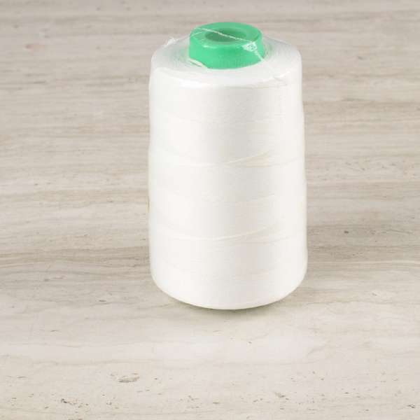 Нитки мешкозашивочные 10/3 1056м бобина белые (полиэстер) оптом