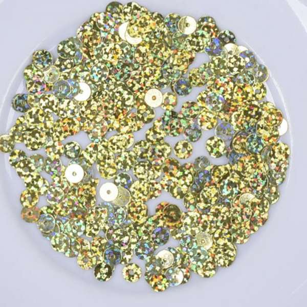 Пайетка голограмма 5мм 25г салатовая оптом