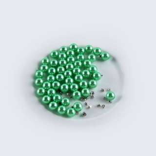 Перли з заклепкою 8мм (50шт/уп) зелений оптом