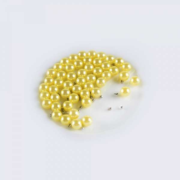 Перли з заклепкою 8мм (50шт/уп) жовтий оптом