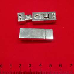 Пряжка метал роз'ємна магнітна пришивними 35х12мм нікель