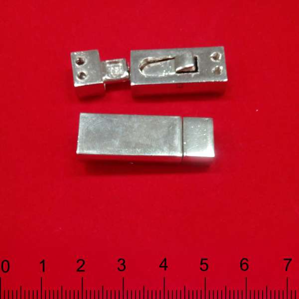 Пряжка метал роз'ємна магнітна пришивними 35х12мм нікель оптом