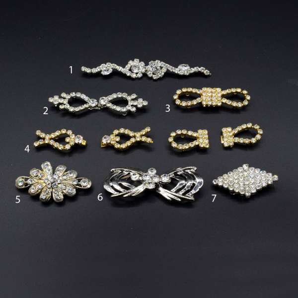 Пряжка разъемная со стразами металл пришивная в ассортимене золотистые серебристые оптом