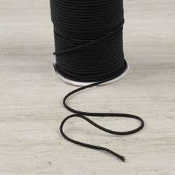 Стрічка еластична капелюшна чорна 3мм