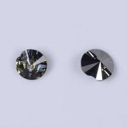 Кристалл пришивной золотисто -зеленый 9мм