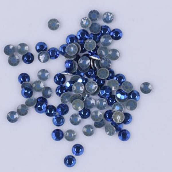 Стразы клеевые синие 2 мм,100шт/упаковка оптом