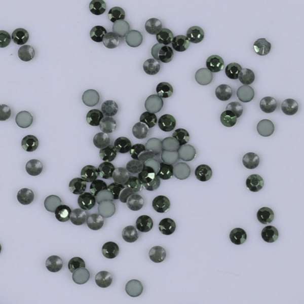 Стразы клеевые зеленые 2 мм, 100 шт/упаковка оптом