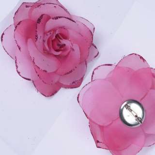 Брошь цветок малиновый 8 см оптом