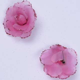 Брошь цветок розовый 7 см оптом