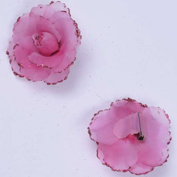 Брошь цветок розовый 7 см оптом