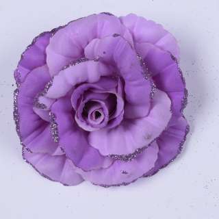 Брошь цветок сиренево-фиолетовый 9 см оптом