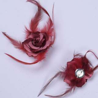 Брошь цветок бордовый 6 см оптом
