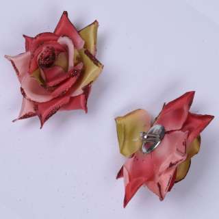 Брошь цветок розовый 7 см оптом