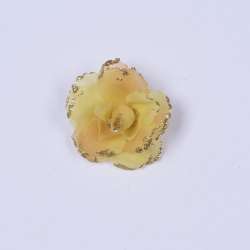 Брошь цветок желтый 7 см