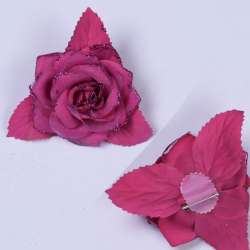 Брошь цветок фуксия 11 см