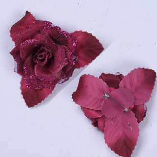 Брошь цветок фуксия 9см оптом