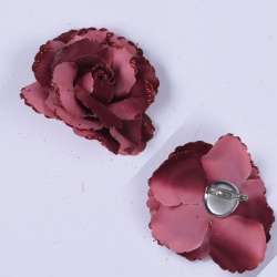 Брошь цветок вишневый 7см