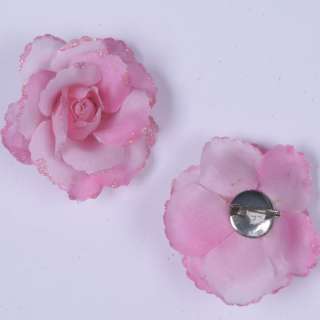 Брошь цветок розовый 7 см оптом