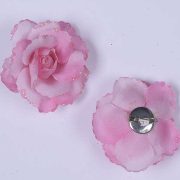 Брошь цветок розовый 7 см оптом