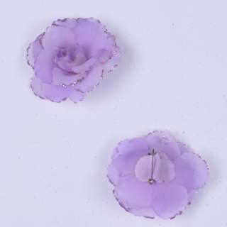 Брошь цветок сиреневый 7см оптом